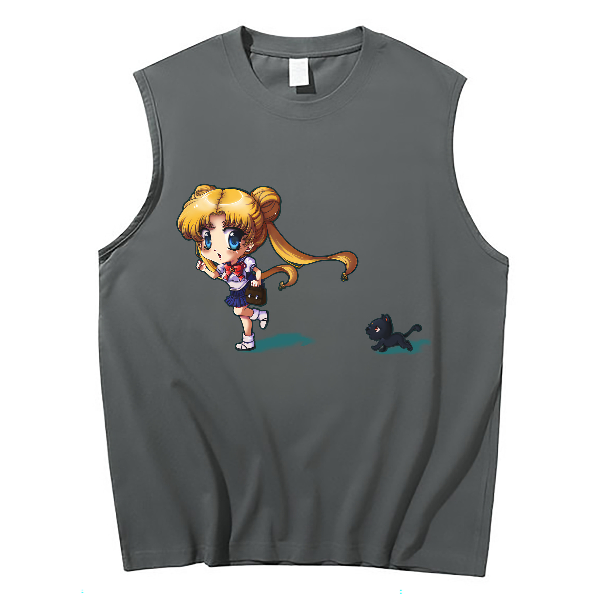 （画像用） 美少女戦士セーラームーン 愛野 美奈子 あいの みなこ Sailor Moon Aino Minako コットン100％タンクトップ（フロントプリント）